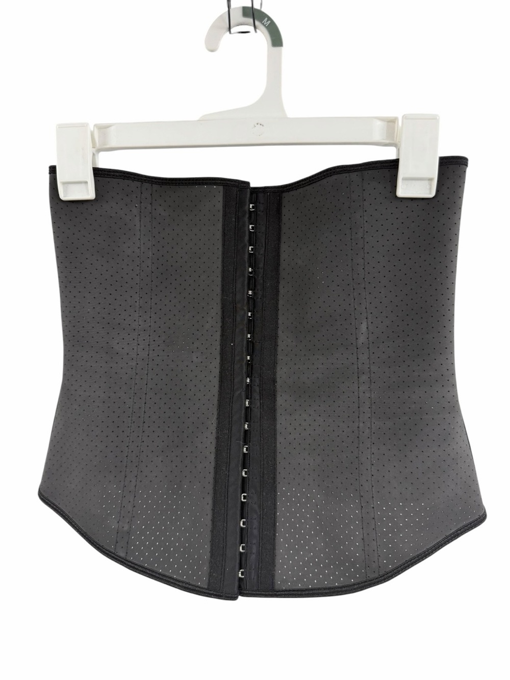 Shaperx Black Waist Trainer Corset with Front Hooks black Gray medium
